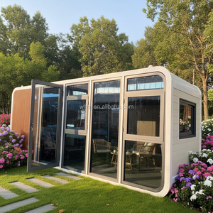 Cabine Apple de luxe moderne, maison conteneur préfabriquée type capsule spatiale, entièrement meublée, pour café mobile et <span class=keywords><strong>chambre</strong></span> d'hôte - Product Image 4