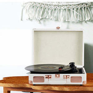 Gramófono Estilo Maletín Retro con Altavoces Integrados, Reproducción USB y Bluetooth, Reproductor de Música Portátil de 33/45/78 RPM - Product Image 2