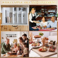 Organisateur de couverts en acrylique pour couteaux, cuillères et fourchettes, idéal pour armoire de cuisine et salle à manger
