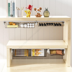 Cajón Organizador Adhesivo Oculto para Debajo del Escritorio, Bandeja Deslizable para Almacenamiento de Lápices y Bolígrafos - Product Image 3