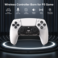 Manette de jeu GAMINJA Source Factory pour PS5, sans fil, Bluetooth, double vibration, gyroscope 6 axes, prise en charge OEM/ODM