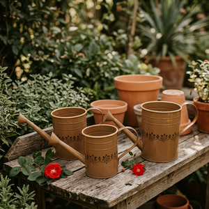 Ensemble de 3 arrosoirs en émail en forme de tasses - Product Image 2