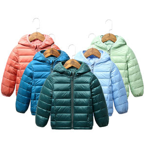 Vêtements d'hiver pour enfants OEM, manteau long pour garçons, vêtements pour filles, col en fausse fourrure, combinaison de neige bleue, parka pour adolescents - Product Image 1