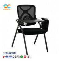 Ensemble bureau et chaise scolaire robuste de qualité industrielle, moderne, avec tablette rabattable, idéal pour les centres de formation et les salles de séminaire, confortable