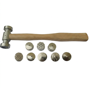 SUNTOOLS/STIPL Model 438G Irregular Textured Hammer 9 Head <b>Wooden</b>/Rosewood <b>Mallet</b> Jewelry Making (Earrings Rings Necklaces - Product Image 1