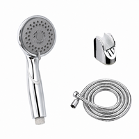 Ensemble de douche à main en laiton moderne de luxe, haute pression, économie d'eau, chromé, support mural pour salle de bain, kit de tuyau réglable