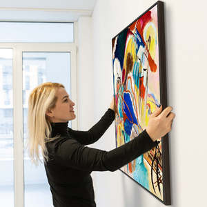 Pittura a olio acrilica fatta a mano 100% di arte della parete astratta colorata dipinta a mano pittura a olio acrilica di arte famosa moderna strutturata - Product Image 2