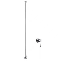 Robinet de lavabo mural moderne en laiton à capteur, forme goutte d'eau, à trou unique, avec cartouche en céramique