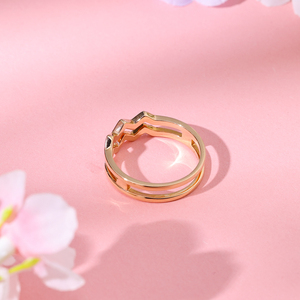 Bague de fiançailles demi-éternité en or 9K/14K/18K avec diamants naturels, bijoux de luxe de haute qualité pour femmes, pour un usage quotidien. - Product Image 4