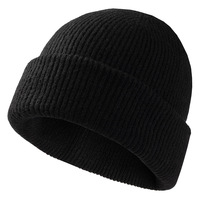 Gorro de Punto Holgado Deportivo al por Mayor, Gorro de Invierno Cálido para Mujer, Gorro de Ciclismo con Vuelta, Gorro Beanie Liso