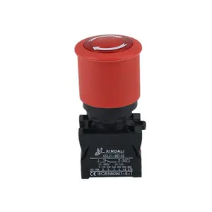 XDL22-ESW542 electric mushroom cover spring return on off e stop emergency push button switch