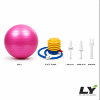 Ballon de yoga anti-éclatement épaissi 45-85 cm, ballon d'exercice et de stabilité avec pompe, 12 couleurs, pour fitness, yoga, accouchement et équilibre