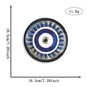 Toptan yeni tasarım lüks demir büyük pullu gözler yamalar özel ısı basın payet arma için Hoodie t Shirt - Product Image 6