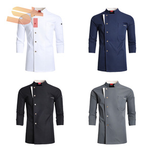 Uniforme de chef SIKE pour hommes, <span class=keywords><strong>tenue</strong></span> de cuisine hiver-automne à manches longues, uniforme de chef pour hôtel, <span class=keywords><strong>tenue</strong></span> de cantine pour femmes - Product Image 6
