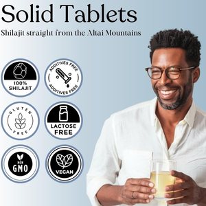 Shilajit 60 Tabletas Gotas Secas Suplemento Dietético 500mg por Porción Salud Inmunológica Más de 85 Minerales Traza Ácido Fúlvico Empaque OEM - Product Image 6