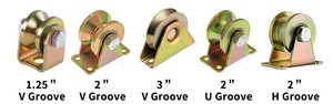 V/U/H Groove Acier Moderne Robuste Roulette Porte Coulissante Porte Rouleau Pression Roulement Poulie Rouleaux - Product Image 6
