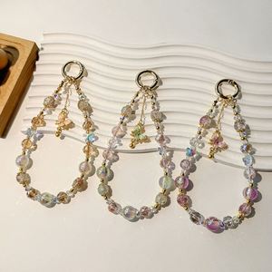 Llavero de Cadena con Colgante de Mariposa, Correa de Muñeca, Cordón para Móvil, con Cristales Coloridos de Lujo Ligero, Impermeable y con Impresión UV, Venta al por Mayor - Product Image 1
