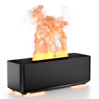 Diffuseur électrique Diffuseur de flamme à sept couleurs Chambre à coucher Humidificateur industriel de bureau Flamme LED Diffuseur d'humidificateur d'arôme volcanique