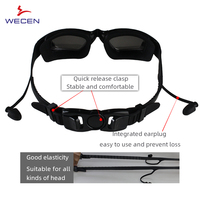 Lunettes de natation pour adultes très vendues, protection UV, étanches, revêtement arc-en-ciel, lunettes de sport pour l'extérieur