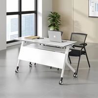 Ensemble de chaises de bureau pliables, table de conférence modulable, bureau de travail mobile à plateau rabattable