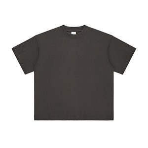 T-shirt blanc blanc uni T-shirt d'impression surdimensionné 100% coton personnalisé pour hommes - Product Image 1