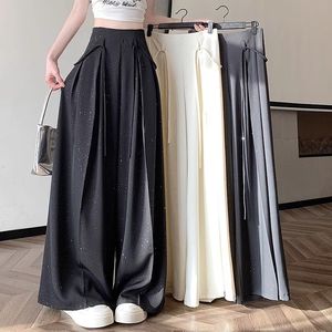 Gonna Pantalone Plissettata Baggy su Misura con Texture Glitterata e Dettaglio Nastro, Vestibilità Comoda per Look Casual e Street Style - Product Image 4