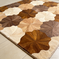 Tapis de salon en laine luxueux à boucles, antidérapant, résistant aux taches, tailles et couleurs personnalisées, design moderne, vente chaude