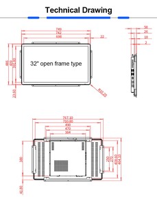 <strong>High</strong> Brightness <strong>32</strong> <strong>Inch</strong> <strong>Touchscreen</strong> 1000 Cd/m2 <strong>LCD</strong> Monitor with SDI,AV,BNC,RCA Input Custom Design - Product Image 6