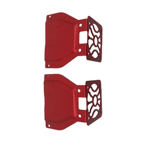 Aluminum Alloy Fan Cover Bracket Red Oxidation Anode <b>Hardware</b> Stamping Part Customized OEM Bending Forming Blanking - Product Image 1