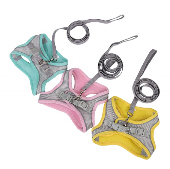 Dog Harness Leash Set for Small Dogs Adjustable Puppy Cat Harness