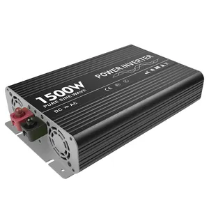 12V DIY Caravan Trailer sistem baterai 1500W gelombang sinus murni Inverter DC ke AC 220V 50Hz beberapa perlindungan konverter