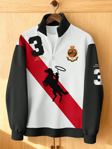 <span class=keywords><strong>Felpa</strong></span> da <span class=keywords><strong>Uomo</strong></span> Casual, Comoda e Leggera con Mezza <span class=keywords><strong>Zip</strong></span> - Product Image 3