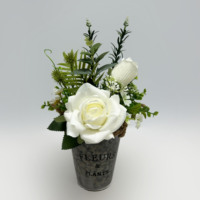 Künstliche Rose Hochzeits strauß Real Touch Burgund Home Decoration Party Herzstück Braut blumen