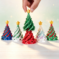 Sculpture de Noël imprimée en 3D en forme de cône spiralé, jouet anti-stress, décoration pour la maison, le bureau et le bureau à domicile
