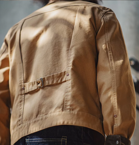 Wholesale Men's Heavyweight Canvas Lapel Denim Jacket Vintage Workwear Multi-Pockets <b>Button</b>-Up Jacket - Product Image 4