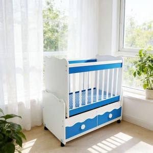 Set <span class=keywords><strong>Lettino</strong></span> Multifunzionale 3-in-1 JINS per Bambini <span class=keywords><strong>con</strong></span> <span class=keywords><strong>Cassetti</strong></span>, Comoda Culla in Legno per Neonati, Uso in Hotel e Scuole - Product Image 3