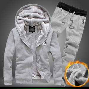 Cardigan à capuche d'hiver personnalisé, vêtements décontractés, <span class=keywords><strong>veste</strong></span>, polaire pour homme, épaissi, tendance, grande taille, ensemble de survêtement sportif - Product Image 2