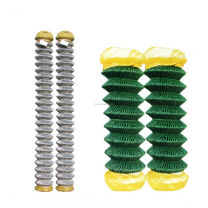 Clôture galvanisée à maillons de chaîne en PVC, disponible en <span class=keywords><strong>rouleau</strong></span> de 6 pieds et atteignant une <span class=keywords><strong>hauteur</strong></span> de <span class=keywords><strong>2m</strong></span> avec structure en maille - Product Image 6