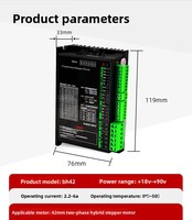 Tersedia di Pabrik Langsung, Motor Stepper Tertutup Seri BH42 dengan Pengontrol Sinyal Umpan Balik 200W 18-90V