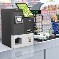 Borne de Paiement Libre-Service Multifonctionnelle 15,6 Pouces avec Accepteur de Billets, Monnayeur, Lecteur de Cartes de Crédit et Codes QR