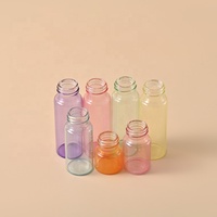 Flacon Compte-gouttes en Verre Transparent pour Sérum et Huile Essentielle, Contenances 5 ml, 10 ml, 15 ml, 20 ml, avec Pipette Colorée pour Emballage Cosmétique