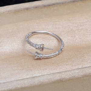 S925 <b>Silver</b> Double <b>Bead</b> Ring DIY Open 7-8 Ring with Empty Stand 5815 <b>Bead</b> Caps for Jewelry Making - Product Image 4