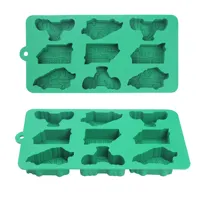 Fondant Molds Silicone Cute Dino Party Mold For Cake Decoration Resin Cupacke Toppers Cookie Pop Candy Gum Paste