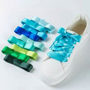 Cordones de Organza Blancos Duraderos para Mujer, 2 Pares, 2CM de Ancho, 55 Pulgadas, para Zapatillas Deportivas - Product Image 3