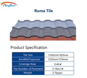 Tôle de <span class=keywords><strong>toiture</strong></span> en <span class=keywords><strong>PVC</strong></span> design Roma élégant, couleur stable, anti-âge, longue durée de vie, revêtement de <span class=keywords><strong>toiture</strong></span> extérieur pour maison - Product Image 2