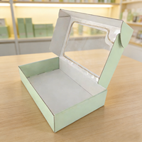 Emballage de pâtisserie en carton ondulé biodégradable, écologique, réutilisable, portable, avec couvercle transparent, forme d'avion, gaufrage en éponge