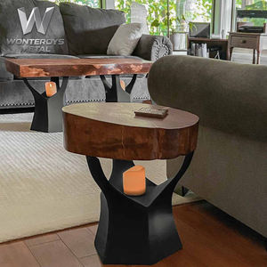 Idée de design : table basse <span class=keywords><strong>en</strong></span> métal noir pour extérieur, patio, <span class=keywords><strong>jardin</strong></span>, hôtel, restaurant, base <span class=keywords><strong>en</strong></span> fer robuste pour usage commercial - Product Image 6