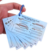 Instrucciones para Atar Nudos de Pesca con Mosca, Guía para Principiantes, Tarjeta de Guía de Nudos de Pesca, Anzuelos, Accesorios para Pesca con Señuelos