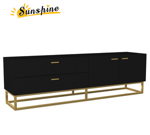 Soporte de TV con tomas de corriente para TV de 60 65 pulgadas, mesa de consola multimedia con estante de barra de sonido para sala de estar, dormitorio, Marrón rústico - Product Image 2