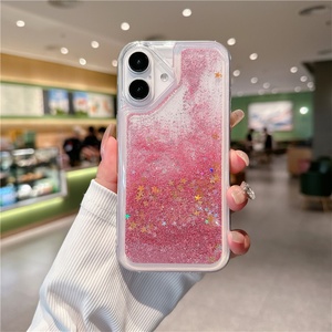 เคสใส่ iPhone 16 15 Pro Max 14 13 12 11 XR XS MAX 6S 6 7 8 Plus SE 2 ลายหัวใจวิบวับแบบเหลว ประดับกลิตเตอร์ - Product Image 6